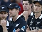 New Zealand's Trent Boult, right, crosses his arms as he waits for the trophy presentation New Zealand's Trent Boult, right, crosses his arms as he waits for the trophy presentation