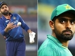 India and Pakistan captains Rohit Sharma and Babar Azam. (Getty Images) India and Pakistan captains Rohit Sharma and Babar Azam. (Getty Images)