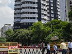 Up to 500 metres near the Supertech twin towers in Noida have been included in the “exclusion zone” which means it will remain closed to the public during the demolition. (PTI Photo/Atul Yadav) Up to 500 metres near the Supertech twin towers in Noida have been included in the “exclusion zone” which means it will remain closed to the public during the demolition. (PTI Photo/Atul Yadav)