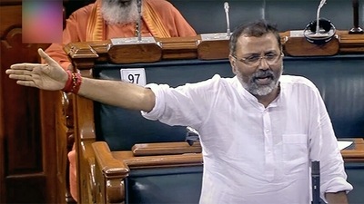 Bharatiya Janata Party Lok Sabha MP Nishikant Dubey. (ANI file) Bharatiya Janata Party Lok Sabha MP Nishikant Dubey. (ANI file)