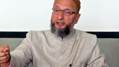 Hyderabad, Aug 16 (ANI): AIMIM Chief Asaduddin Owaisi addresses a press conference over the security of Kashmiri Pandits and other issues, in Hyderabad on Tuesday. (ANI Photo/ ANI pic service) (ANI) Hyderabad, Aug 16 (ANI): AIMIM Chief Asaduddin Owaisi addresses a press conference over the security of Kashmiri Pandits and other issues, in Hyderabad on Tuesday. (ANI Photo/ ANI pic service) (ANI)