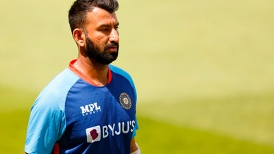 India's Cheteshwar Pujara during nets&nbsp; (Reuters)