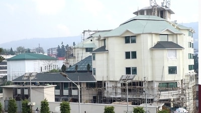 Shillong's tourism project, Crowborough Hotel, to finally open after 30 years of construction on Sep 7 (Twitter/MLA_Channel) Shillong's tourism project, Crowborough Hotel, to finally open after 30 years of construction on Sep 7 (Twitter/MLA_Channel)