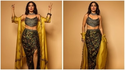 Bhumi Pednekar: Do not be afraid of experimenting with colours. Pastel lehengas are in trend but did you should definitely try some unique shades and quirky designs to stand out this festive season. (Instagram/@bhumipednekar)