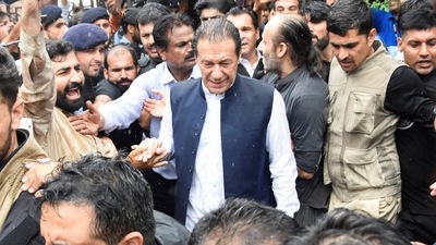 Pakistan's former Prime Minister, Imran Khan, who is facing terrorism charges, appears in court to extend pre-arrest bail, in Islamabad, Pakistan.&nbsp; (REUTERS)