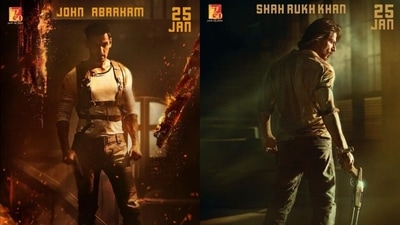 Shah Rukh Khan has unveiled John Abraham's look for Pathaan. Shah Rukh Khan has unveiled John Abraham's look for Pathaan.
