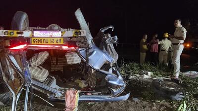 At least nine people died and 14 were injured after a truck collided with tempo in the early hours of Thursday near Tumakuru, about 70 km from Bengaluru, the state’s home minister said. (PTI) At least nine people died and 14 were injured after a truck collided with tempo in the early hours of Thursday near Tumakuru, about 70 km from Bengaluru, the state’s home minister said. (PTI)
