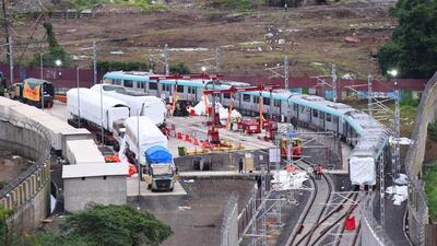 Coaches for the Colaba-Seepz Metro corridor at Aarey colony before their trial run Vijay Bate/HT Photo Coaches for the Colaba-Seepz Metro corridor at Aarey colony before their trial run Vijay Bate/HT Photo