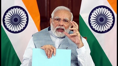 Prime Minister Narendra Modi addresses the Grand Finale of Smart India Hackathon 2022 via video conferencing, in New Delhi on Thursday. (ANI) Prime Minister Narendra Modi addresses the Grand Finale of Smart India Hackathon 2022 via video conferencing, in New Delhi on Thursday. (ANI)