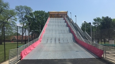 View of the giant slide at Belle Isle Park in Detroit. ( Belle Isle Park) View of the giant slide at Belle Isle Park in Detroit. ( Belle Isle Park)