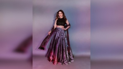 Sharing a string of photos, Madhuri Dixit wrote, "What a fun day it was! Presenting to you the first jhalak for Jhalak Dikhla Jaa season 10!." (Instagram/@madhuridixitnene)