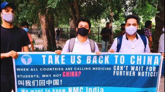 In September 2021, MBBS students enrolled in Chinese universities had held protests across the country, urging the government to facilitate their return to campuses. HT Archives