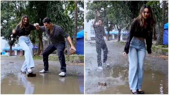 Akshay Xxx - Akshay Kumar leaves Rakul Preet Singh stranded in puddle in funny video.  Watch | Bollywood - Hindustan Times