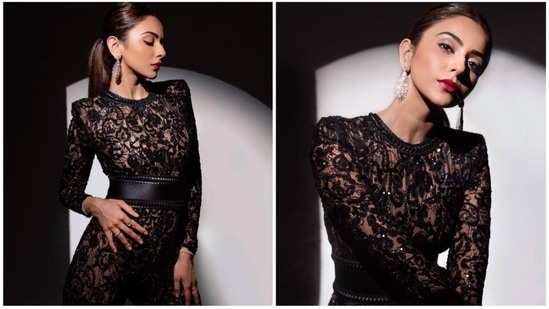 Rakul Preet often leaves her fans enchanted with her dreamy avatars. Known not just for her films but also for her style statements, the Runway 34 actor enjoys a huge fan following across age groups. Her Instagram handle is a lookbook of all things fashionable and trendy. In her recent stills, she donned a black jumpsuit and made major heads turns.(Instagram/@rakulpreet)
