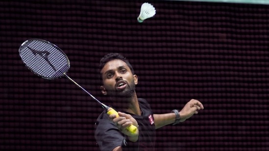 HS Prannoy plays a return against Lakshya Sen at the BWF World Championships in Tokyo(AP) HS Prannoy plays a return against Lakshya Sen at the BWF World Championships in Tokyo(AP)