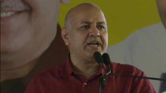 Manish Sisodia was addressing a townhall meeting in Himachal Pradesh’s Una district. (ANI image)
