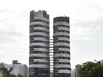 A view of the Supertech twin towers in Sector 93 A, in Noida. A view of the Supertech twin towers in Sector 93 A, in Noida. 