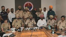 The accused in police custody in Jalandhar on Friday. (HT Photo)