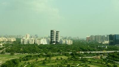 Noida, India- August 26, 2022: A view of Supertech Twin Tower ahead of its demolition at Sector 93A, in Noida, India, on Friday, August 26, 2022. (Photo by Sunil Ghosh / Hindustan Times) (Hindustan Times) Noida, India- August 26, 2022: A view of Supertech Twin Tower ahead of its demolition at Sector 93A, in Noida, India, on Friday, August 26, 2022. (Photo by Sunil Ghosh / Hindustan Times) (Hindustan Times)