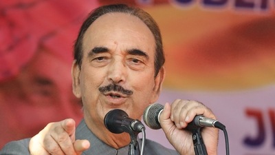 Senior Congress leader Ghulam Nabi Azad was conferred the Padma Bhushan, the third-highest civilian award earlier this year. (PTI) Senior Congress leader Ghulam Nabi Azad was conferred the Padma Bhushan, the third-highest civilian award earlier this year. (PTI)
