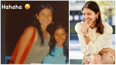 Anushka Sharma poses with her friend in a throwback pic. Anushka Sharma poses with her friend in a throwback pic.