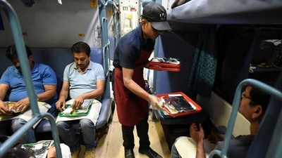 IRCTC manages catering service for Indian Railways along with selling tickets online and selling packaged water. (Arijit Sen/HT Photo) IRCTC manages catering service for Indian Railways along with selling tickets online and selling packaged water. (Arijit Sen/HT Photo)