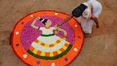 Uthradam (Day 9): This day is considered Onam eve and is known as First Onam. On this day, people prepare to welcome the spirit of the great King Mahabali. It is believed that the king arrived in Kerala on this particular day. (PTI) Uthradam (Day 9): This day is considered Onam eve and is known as First Onam. On this day, people prepare to welcome the spirit of the great King Mahabali. It is believed that the king arrived in Kerala on this particular day. (PTI)