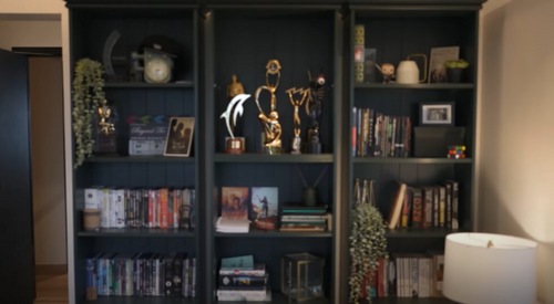 Books, awards and some movie memorabilia on display at Ishaan's home. Books, awards and some movie memorabilia on display at Ishaan's home. 