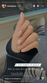 Mira on Thursday shared a picture of her manicure.