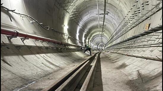 The total length of the underground stretch from Range Hills to Swargate is 6 km. (HT PHOTO)