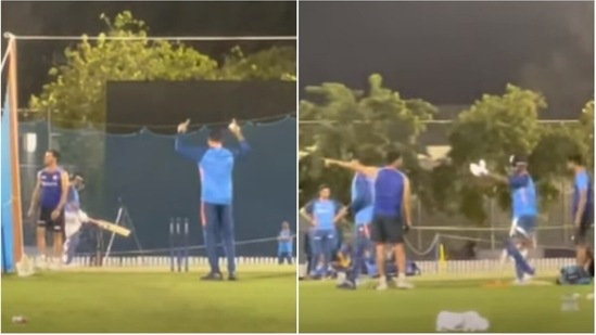 Screengrabs from India's training session (YouTube/Vimal Kumar)