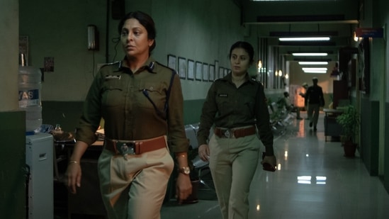 Shefali Shah and Rasika Dugal in a still from Delhi Crime 2.