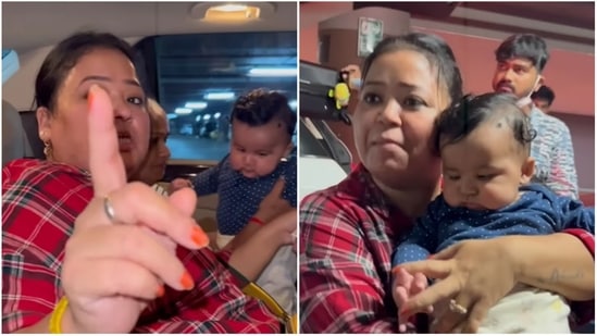 Bharti Singh introduces her son to the paparazzi.