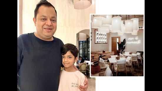 Italian restaurant Sorano (right) works because of owner (left) Saket Agarwal’s passion. He knows his Italian food and his young son (in pic) is an aspiring chef