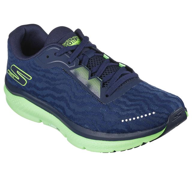 The Go Run Ride 10 by Skechers have a breathable upper mesh with a lace up design. The Go Run Ride 10 by Skechers have a breathable upper mesh with a lace up design.