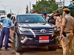 The MLAs were caught with <span class='webrupee'>₹</span>49L cash in their car on the outskirts of Howrah on July 30. (PTI) The MLAs were caught with <span class='webrupee'>₹</span>49L cash in their car on the outskirts of Howrah on July 30. (PTI)