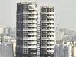  A view of Supertech Twin Tower ahead of its demolition at Sector 93A, in Noida, (Photo by Sunil Ghosh / Hindustan Times) (Hindustan Times) A view of Supertech Twin Tower ahead of its demolition at Sector 93A, in Noida, (Photo by Sunil Ghosh / Hindustan Times) (Hindustan Times)
