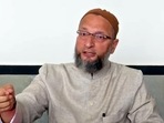 AIMIM chief Asaduddin Owaisi addresses a press conference. AIMIM chief Asaduddin Owaisi addresses a press conference.