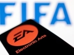Electronic Arts and FIFA logos are seen in this illustration.