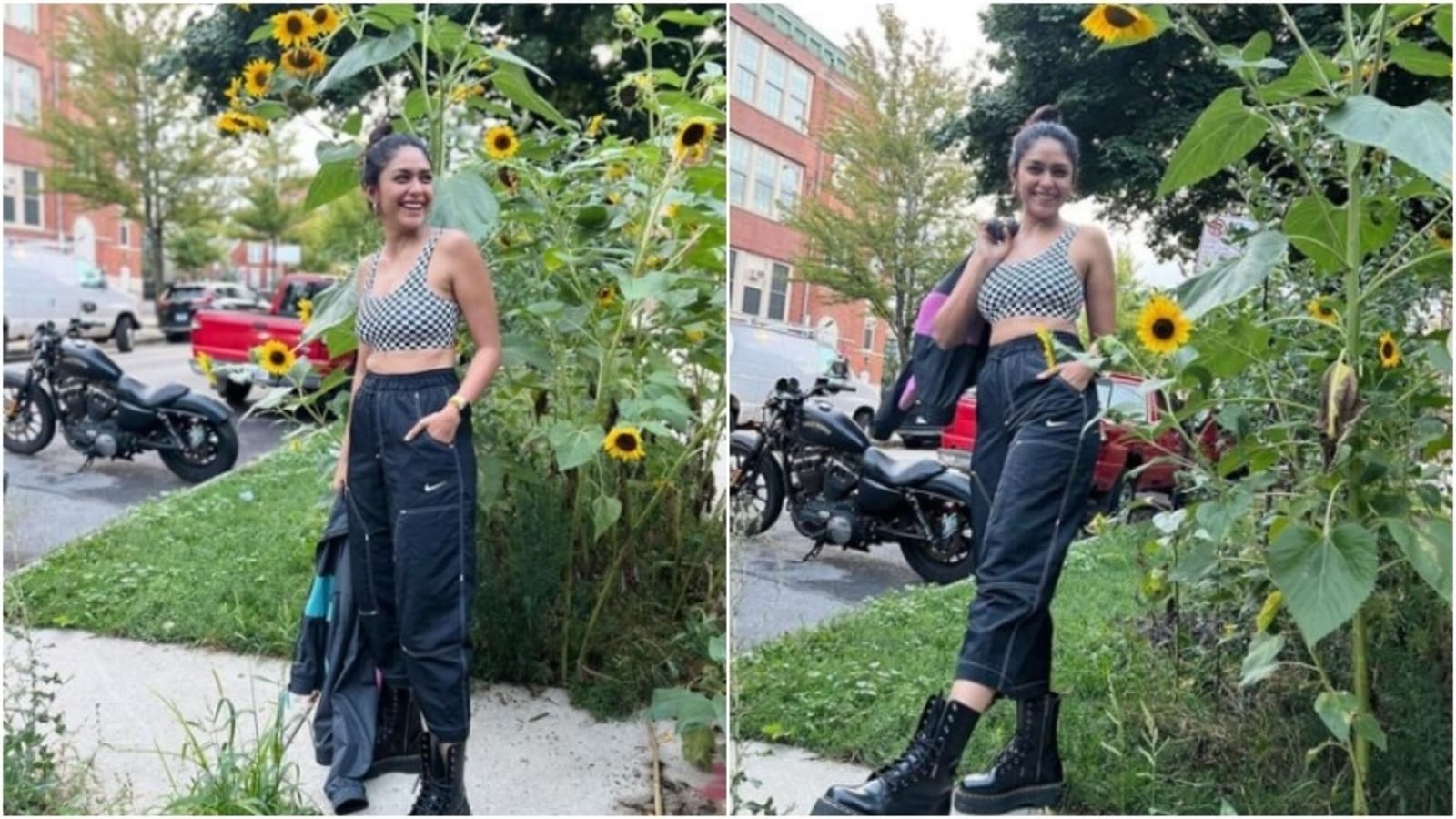 Mrunal Thakur is taking over Chicago in a stunning casual ensemble