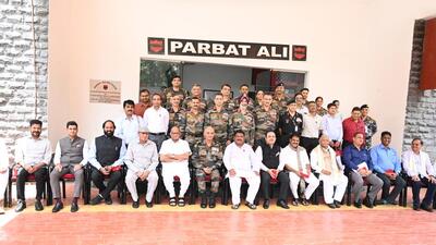 The Parliamentary Standing Committee on Defence (SCoD) headed by MP Jual Oram visited the Southern Command headquarters on Friday. (HT PHOTO) The Parliamentary Standing Committee on Defence (SCoD) headed by MP Jual Oram visited the Southern Command headquarters on Friday. (HT PHOTO)