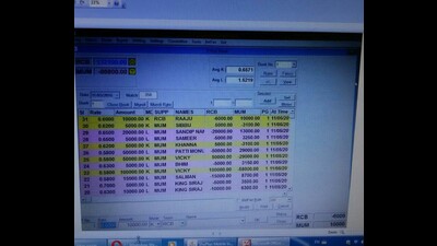 Betting book of a bookie to maintain online record of punters putting money on bet . (File photo)