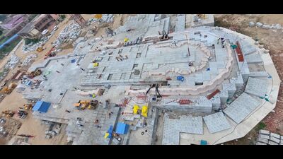 The construction of a grand Ram temple and the beautification of Ayodhya are going at a fast pace simultaneously. (Sourced) The construction of a grand Ram temple and the beautification of Ayodhya are going at a fast pace simultaneously. (Sourced)