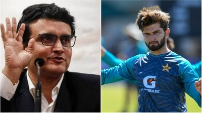 Sourav Ganguly; Shaheen Afridi (File) Sourav Ganguly; Shaheen Afridi (File)