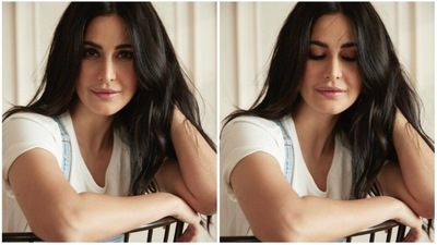 Katrina Kaif doesn't share many photos on her Instagram handle compared to the other B-Town celebs but whenever she does, it doesn't take much time to go viral. Her handle features a series of images that is not just about style but also stills that are close to her heart. When it comes to fashion, the Sooryavanshi actor can pull off any look effortlessly. From casual wear to stylish designer silhouettes, Katrina knows all the spells to own look like a true boss-lady. She recently gave off major girl-next-door vibes with her photoshoot pictures in a white t-shirt and denim dungaree. (Instagram/@katrinakaif) Katrina Kaif doesn't share many photos on her Instagram handle compared to the other B-Town celebs but whenever she does, it doesn't take much time to go viral. Her handle features a series of images that is not just about style but also stills that are close to her heart. When it comes to fashion, the Sooryavanshi actor can pull off any look effortlessly. From casual wear to stylish designer silhouettes, Katrina knows all the spells to own look like a true boss-lady. She recently gave off major girl-next-door vibes with her photoshoot pictures in a white t-shirt and denim dungaree. (Instagram/@katrinakaif)