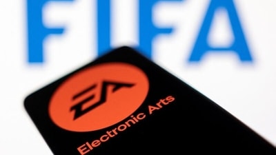 Electronic Arts and FIFA logos are seen in this illustration. (Reuters)