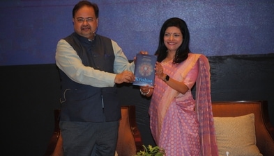 IIM Kozhikode director Prof. Debashis Chatterjee with Sindhu Gangadharan, Senior Vice=President, SAP User Enablement &amp; MD,