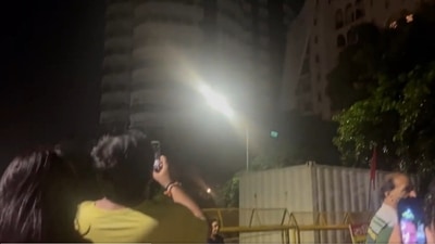 Police and security personnel remained deployed at the site in Sector 93A since Saturday evening. (Twitter/@poojadubey888)