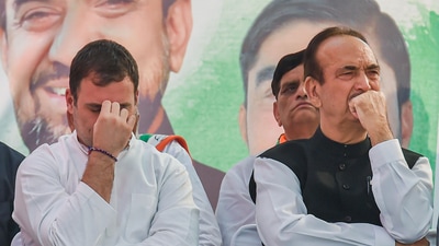 Last week, Azad resigned as the campaign committee chairman in J&K and also a member of the political affairs committee there (PTI) Last week, Azad resigned as the campaign committee chairman in J&K and also a member of the political affairs committee there (PTI)