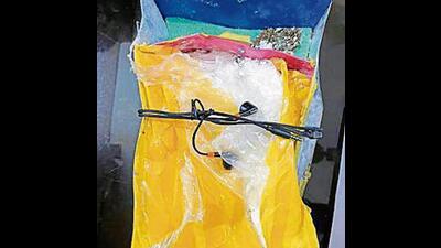 The mobile phone-triggering IED which was planted under the sub-inspector’s vehicle in Amritsar on August 16. The mobile phone-triggering IED which was planted under the sub-inspector’s vehicle in Amritsar on August 16.